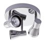 Bright Star Lighting - Three Polished Chrome Spotlight On Round Base