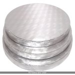 Thick Round Cake Board 15" – Silver