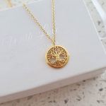 Tindra Gold Gold Plated 925 Sterling Silver Tree Necklace