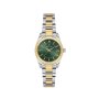 Womens Two-tone Silver & Gold Watch With Green Dial