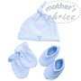 Mother's Choice 100% Cotton Beanie Set Def Of Perfect - Blue