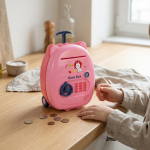 Kids Electronic Luggage Piggy Bank With Password Lock - Blue