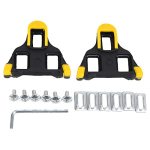 Idolova Road Bike Cleats 6 Degree Float Self-locking Cycling Pedals Cleat For Spd-sl System Shoes Black & Yellow