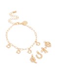 Goldair Gold Horseshoe & Four Leaf Clover Charm Bracelet