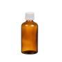 100ML Amber Glass Aromatherapy Bottle With Screw Cap - White 18/410