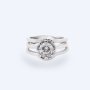 Sterling Silver Wedding Triple Set Ring RI-478