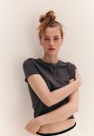 Fitted T-Shirt - Dark Grey Washed