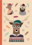 The Hipster Animals Collection - Design B Notebook / Blank Book