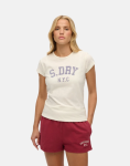 Athletic Essential Slub Off White T-Shirt - XL White