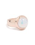 Rose Gold Pearl Statement Ring - M l