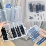 1PC Five Grid Storage Box Beauty Makeup Plate Hair Tool Storage Small Box Hair Accessories Portable Divided Box With Snap Button