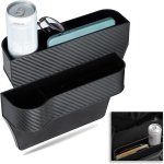 2PCS Multifunctional Car Seat Organizer Car Console Side Storage Box With Cup Holders Car Front Seat Organizer For Holding Phone