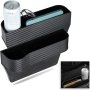 2PCS Multifunctional Car Seat Organizer Car Console Side Storage Box With Cup Holders Car Front Seat Organizer For Holding Phone Sunglasses