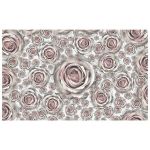 Stone Rose White Rectangle Tablecloth