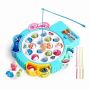 Fishing Game Musical Rotating Board With 4 Fishing Rod Role Play