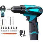 Cordless 12V Lithium Battery Electric Drill Set