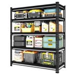 Rufokisa 48" W Garage Shelving Heavy DUTY2500LBS Loads Metal Shelving Units And Storage 5-TIER Garage Storage Shelves Heavy Duty