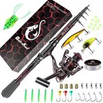 Qudrakast Fishing Rod And Reel Combos Carbon Fiber Telescopic Fishing Rod With Reel Combo Kit With Tackle Box Best Gift For Fish