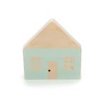 Wooden Mint Green House - Shelf Decor