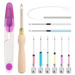 Augsun 13PCS Punch Needle Kit Punch Needle Tool Adjustable Punch Needle Embroidery Kits Wooden Handle Embroidery Pen For Embroid