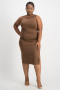Amanda Basic Dress - Pinecone - XL