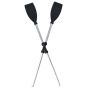Camping Rudder Aluminium Alloy Canoe Kayak Ribbed Oar Set Of 2 126CM