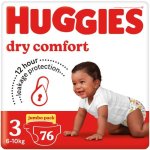 Huggies Dry Comfort Jumbo Disposable Nappies Size 3 2 X 76'S