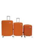 Smte 3 Piece Sun Orange Hard Shell Luggage Set With Keychain