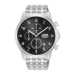 LORUS Chronograph Stainless Steel Black Sunray Dial Men's Watch RM335JX9