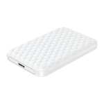 Orico 2.5 5GBPS|USB3.0|DIAMOND Pattern Design|supports Up To 4TB – Hard Drive Enclosure – White