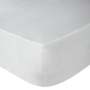 400 Thread Count Sateen Fitted SHEET With 2 Pillowcases - White - Double Xd 137 X 192 X 35CM