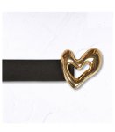 Heart Buckle Elastic Belt - Black Free