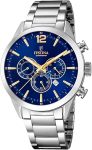 Festina Chronograph Stainless Steel Blue Dial Men's Watch F20343 2