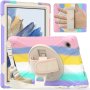 For Samsung Galaxy Tab A8 10.5 2021 Silicone + PC Tablet Case Colorful Pink