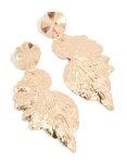Goldair Gold Textured Half Wing Drop Earrings