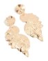 Goldair Gold Textured Half Wing Drop Earrings