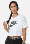 Nike W Sports Wear Tee Essential Crop Icon Ftr - White & Black