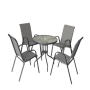 - Steel Textilene Dining Set Of 5