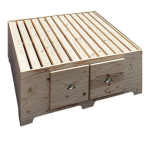 Box Bed With Double Drawers – Raw