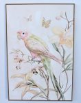 Framed Parrot With Butterfly Wall Hanging – 122X82CM