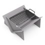 Fire Pit With Carrier And Grill Silver & Steel