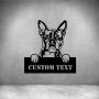 BOSTON Terrier With Custom Text - 300MM / Matt Gold