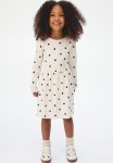 Printed Cotton Dress - Beige