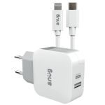 Snug 2 Port Pd USB Home Charger With Lightning Cable 30W