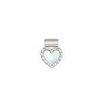 Seimia Pendant Pink Mother Of Pearl White Cz