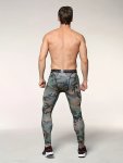 Men's Casual Muscle Fit Pants With Camouflage Print For Running And Training
