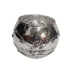 Silver Flower Xmas Rose Bowl 12CMX10.3CM