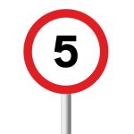 5KM Speed Limit Road Sign R201