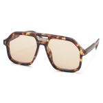 Brown Tort Square Frame Sunglasses
