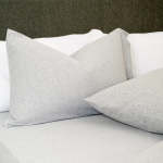 Jersey Knit PILLOWCASE Pair Grey Melange